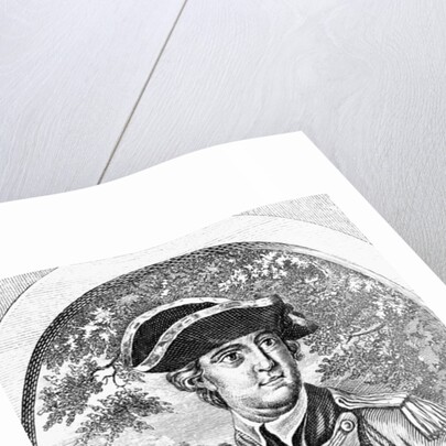 Eighteenth Century Etching of a Portrait of Benedict Arnold by Anonymous