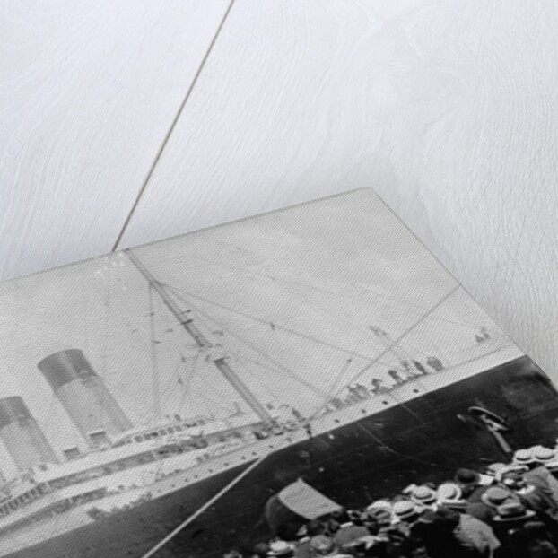 Crowds Looking at the Olympic Ocean Liner by Anonymous