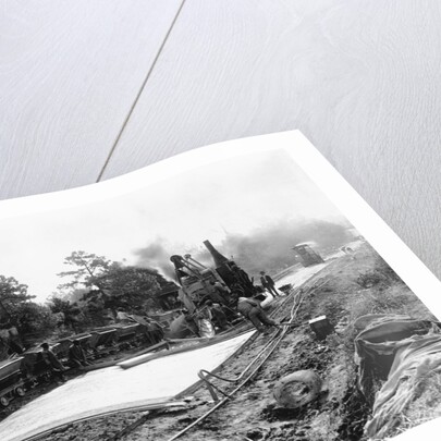 Construction of concrete road on section of National Highway, Durham County, NC by Anonymous