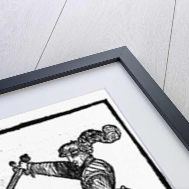 Woodcut of Sword Fighting Technique by Anonymous