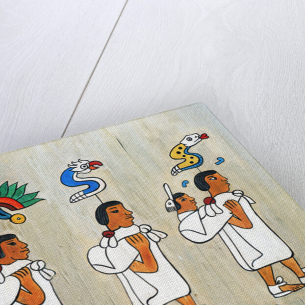 Illustration of Aztec's Migrating to the Valley of Mexico by Anonymous