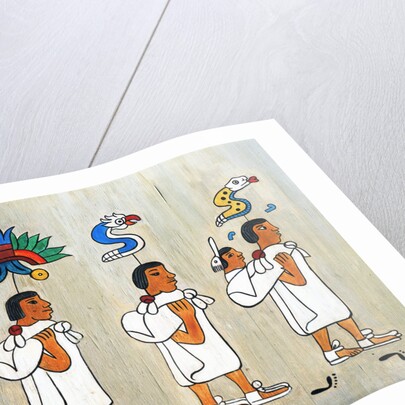 Illustration of Aztec's Migrating to the Valley of Mexico by Anonymous