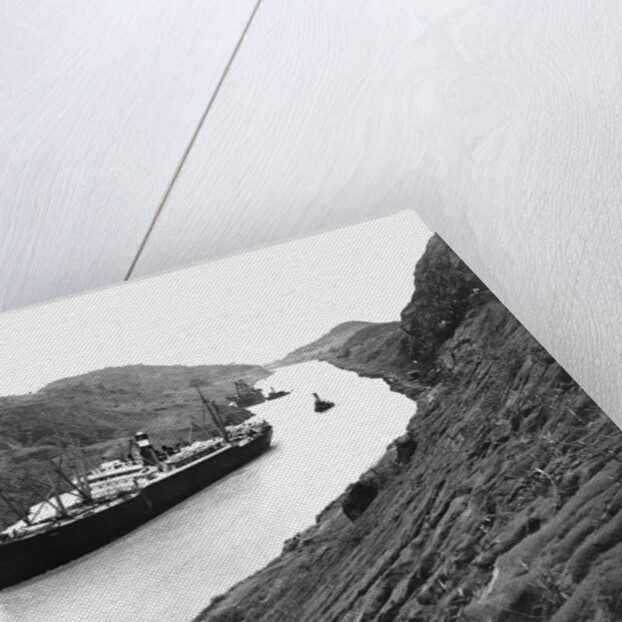 SS Ancon Passing Through Culebra Cut by Anonymous