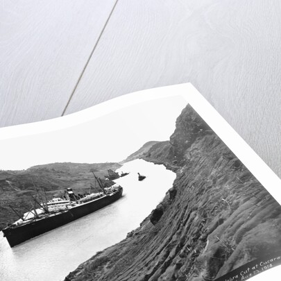 SS Ancon Passing Through Culebra Cut by Anonymous