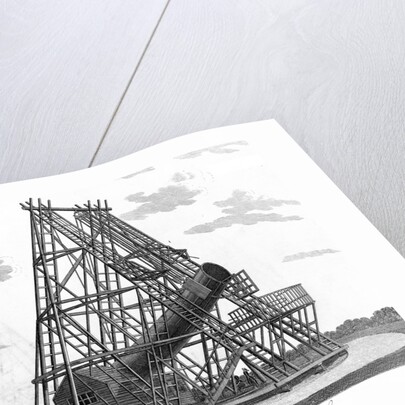 Eighteenth Century Engraving "View of Herschell's Forty Feet Telescope" by Anonymous