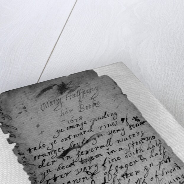 English Recipe for Orange Pudding from 1678 by Anonymous