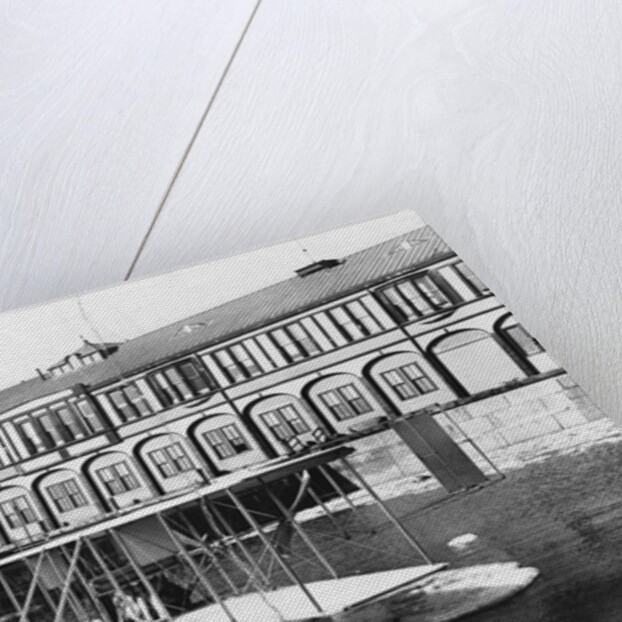 Hydro-aeroplane. Wright model at Battery, NY by Anonymous