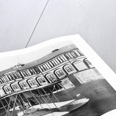 Hydro-aeroplane. Wright model at Battery, NY by Anonymous