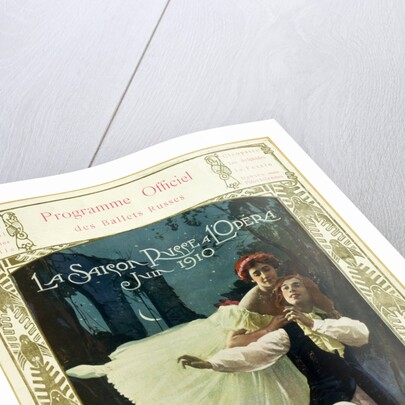 Programme Officiel des Ballets Russes, La Saison Russe a l'Opera, Juin 1910 With Nijinsky and Karsavina in Les Sylphides by Anonymous
