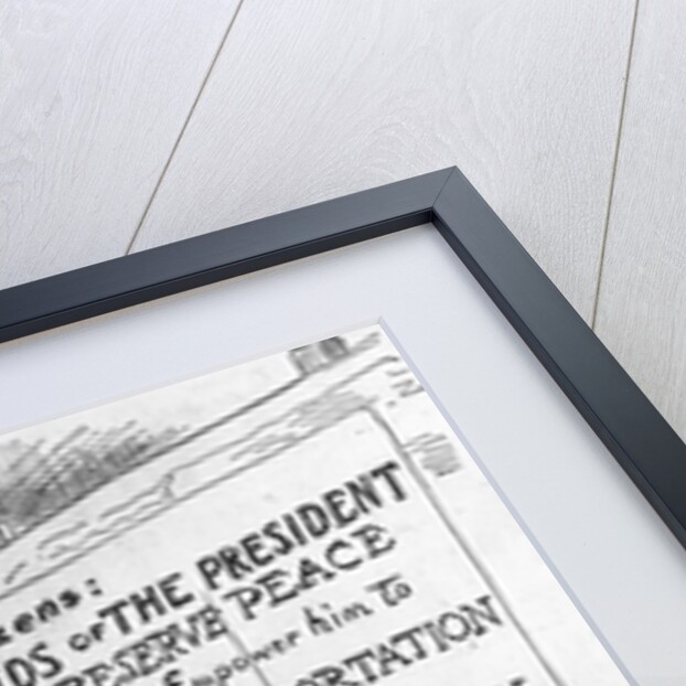 Misguided Lady Putting Up Poster Political Cartoon by Anonymous