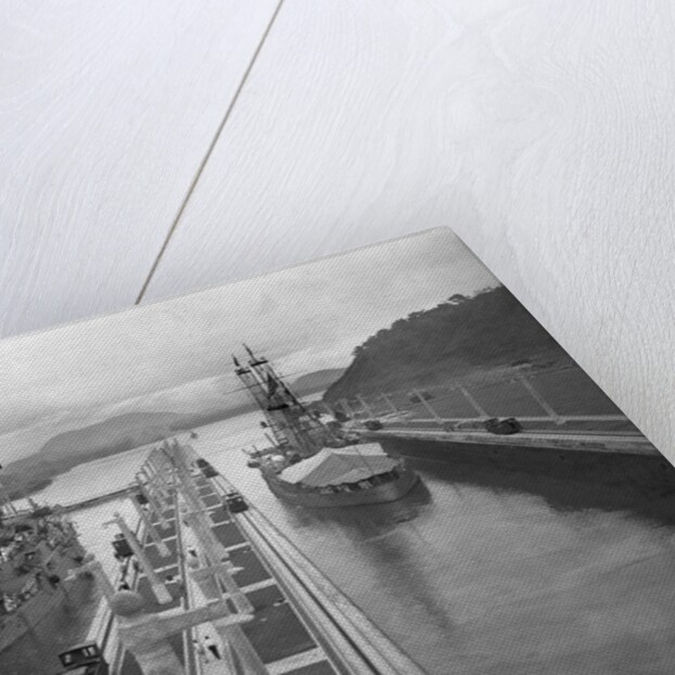 U. S. S. Missouri and U. S. S. Ohio at the Panama Canal by Anonymous