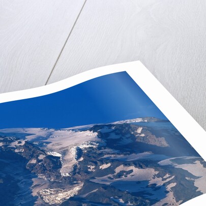 Snow Covered peak of Mount Rainier in the Cascade Mountain Range by Anonymous