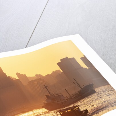 Boats in Hong Kong Harbor by Anonymous