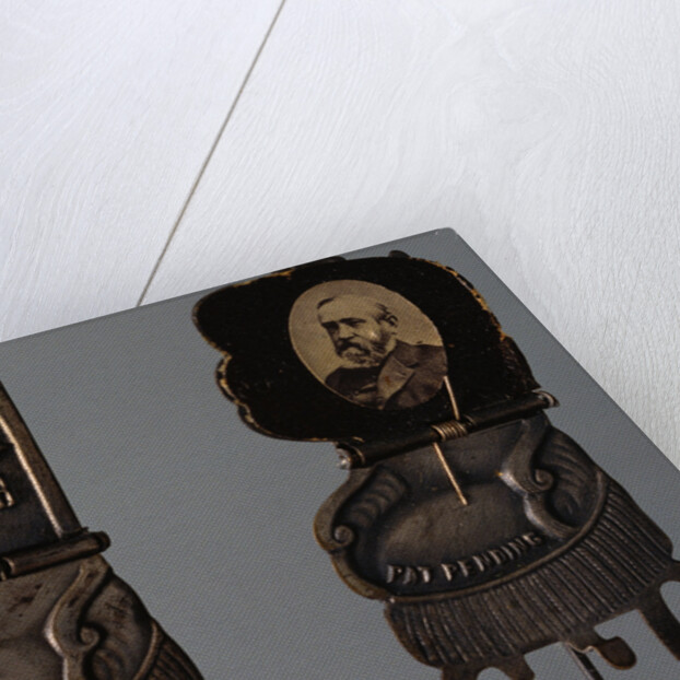 Mechanical Brooch for 1888 Harrison Presidential Campaign by Anonymous