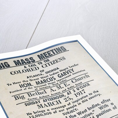 Handbill for Big Mass Meeting by Anonymous