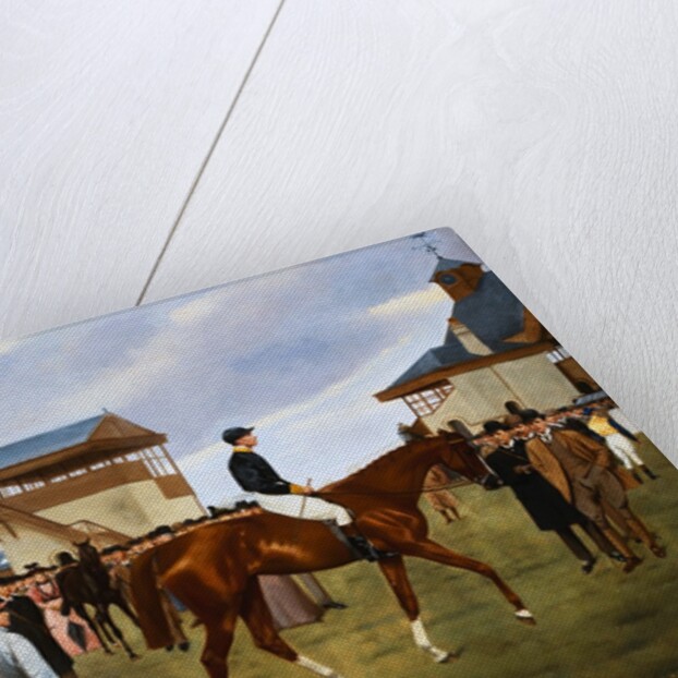 Sir Horace Farquhar's Chestnut Colt 'Nouveau Riche' in the Winner's Enclosure, Newmarket, with Sir Horace, Lord Stanley, the Trainer the Honorable George Lambton, Nearby by Isaac Cullin
