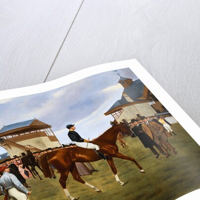 Sir Horace Farquhar's Chestnut Colt 'Nouveau Riche' in the Winner's Enclosure, Newmarket, with Sir Horace, Lord Stanley, the Trainer the Honorable George Lambton, Nearby by Isaac Cullin