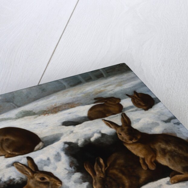 Rabbits in the Snow by William Luker