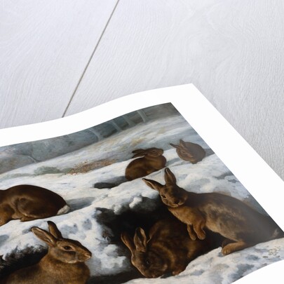 Rabbits in the Snow by William Luker