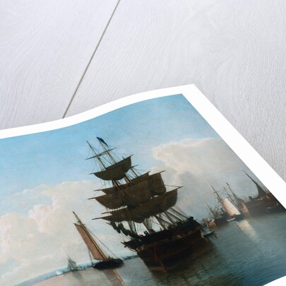 Ships at Harbor attributed to William Bradford by Anonymous