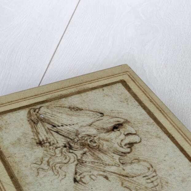 Caricature of a Woman Wearing a Hennin by Leonardo da Vinci
