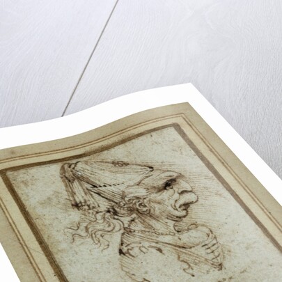 Caricature of a Woman Wearing a Hennin by Leonardo da Vinci
