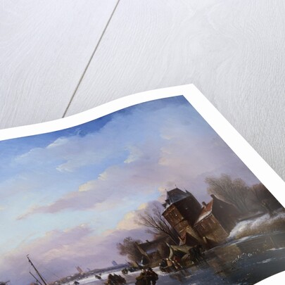 Skaters in a Frozen Landscape by Jan Jacob Spohler