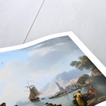 A View of the Harbor at Genoa Claude-Joseph Vernet by Anonymous