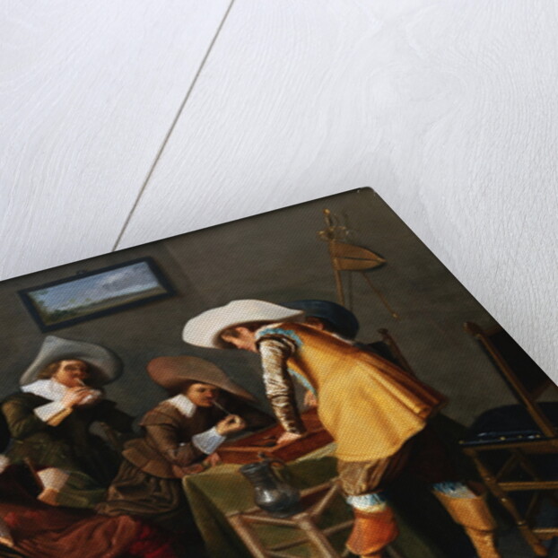 Gentlemen Smoking and Playing Backgammon in an Interior by Dirck Hals