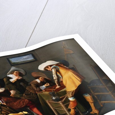 Gentlemen Smoking and Playing Backgammon in an Interior by Dirck Hals