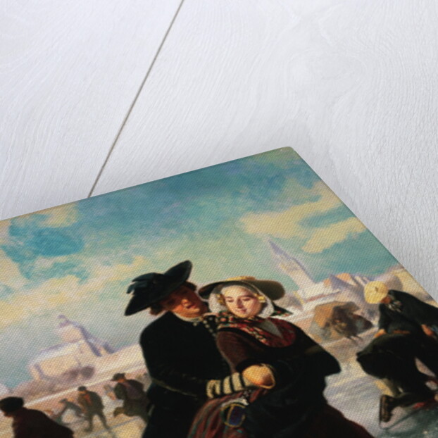 Lovers Skating by Adolf Alexander Dillens