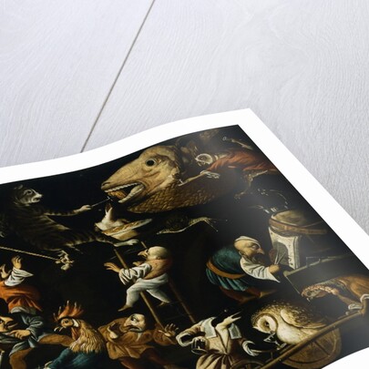 Imaginary Animals and Dwarfs Fighting, Drinking and Carousing Attributed to Faustino Bocchi by Anonymous