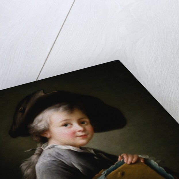 A Young Boy Holding a Portfolio by Francois-Hubert Drouais