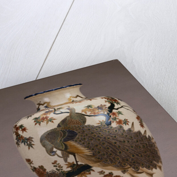 Large Satsuma Ovoid Vase, Meiji Period by Anonymous