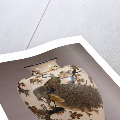 Large Satsuma Ovoid Vase, Meiji Period by Anonymous