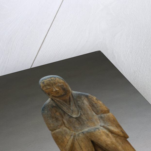 Antique Japanese Wood Figure of a Shinto Goddess by Anonymous