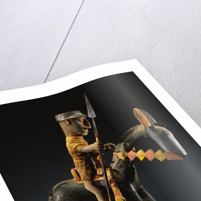 A Bamana Wood Equestrian Marionette by Anonymous