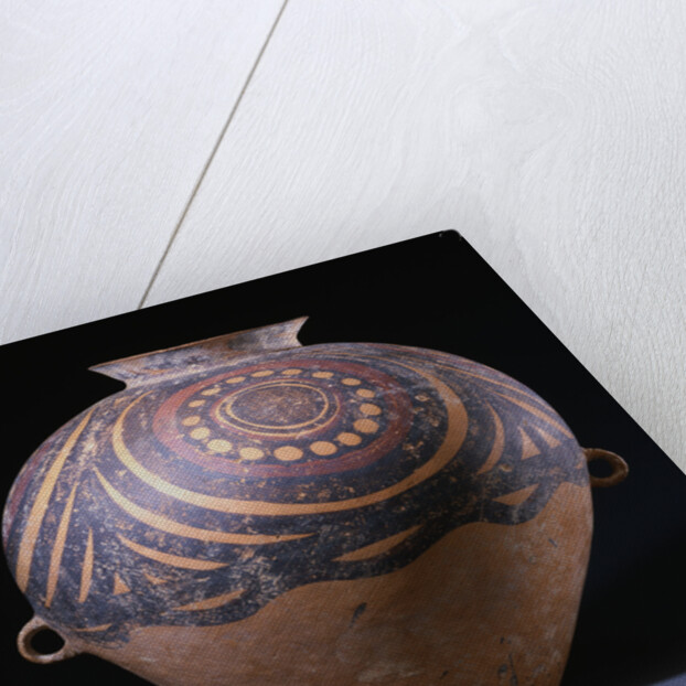 A Neolithic Painted Red Pottery Jar, Gansu/Yangshao Culture, Machang Phase, Circa 2000 B.C. by Anonymous