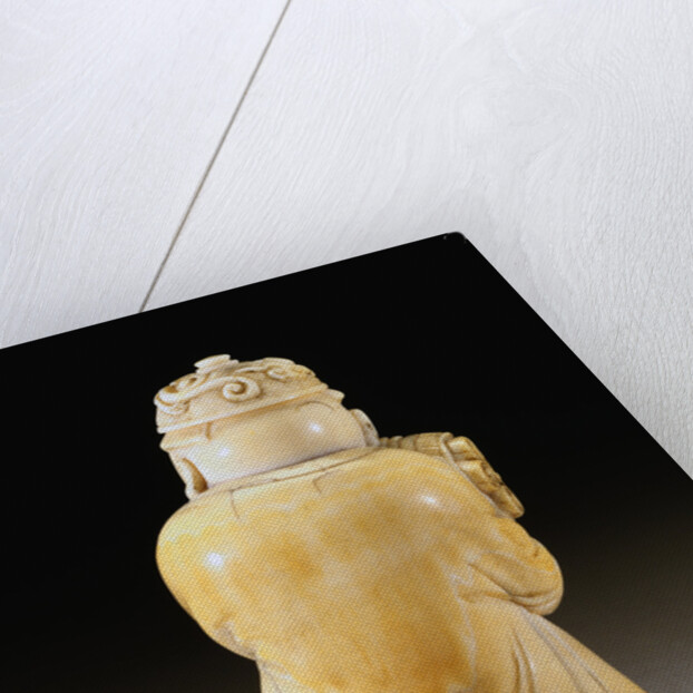 Back View of An Extremely Rare and Fine Ivory Figural Bottle, Qianlong Four-Character Seal Mark Incised on the Base and Possibly of the Period by Anonymous