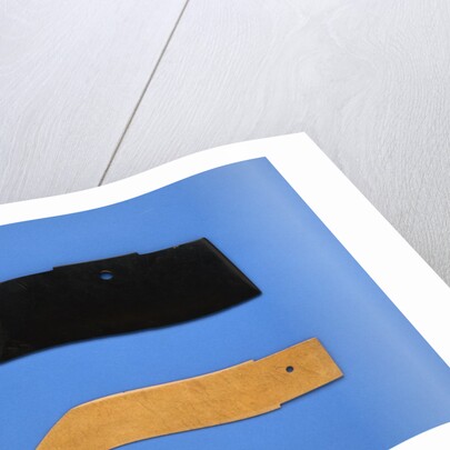 A Rare Blackish Jade Hoe-Like Blade, Dao and An Opaque Jade Dagger, Ge by Anonymous