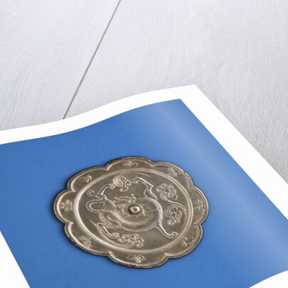 A Large Silvered Bronze Lobed Mirror. Tang Dynasty by Anonymous