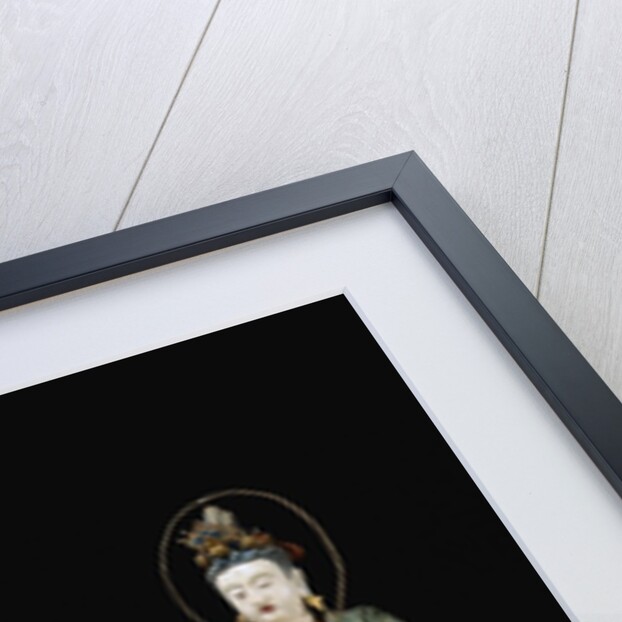 A Pair of Rare Monumental Painted Stucco Figures of Bodhisattvas. Yuan / Ming Dynasty by Anonymous