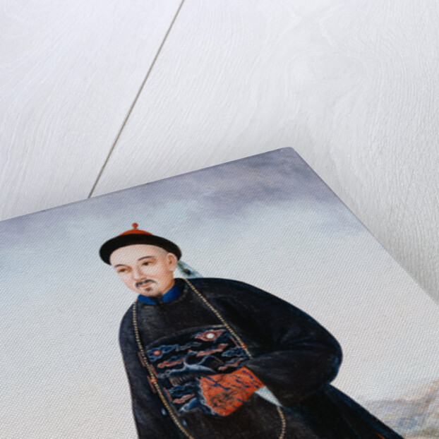 Portrait of An Elegantly Dressed Chinese Hong Merchant by Anonymous