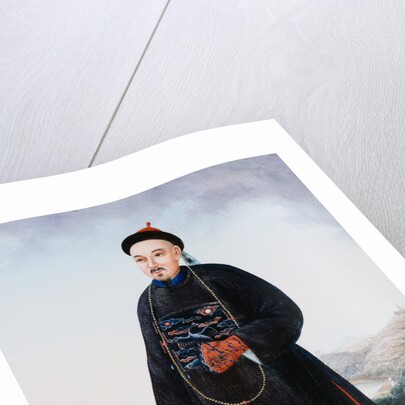 Portrait of An Elegantly Dressed Chinese Hong Merchant by Anonymous