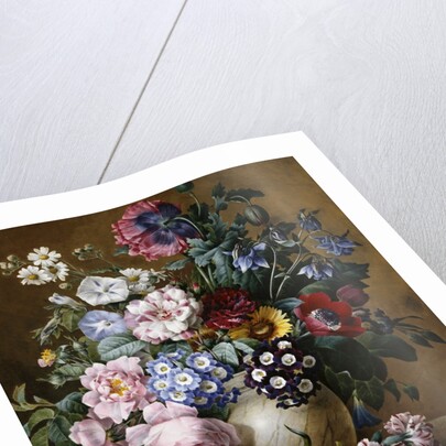 A Vase of Flowers on a Ledge by Camille de Chantereine