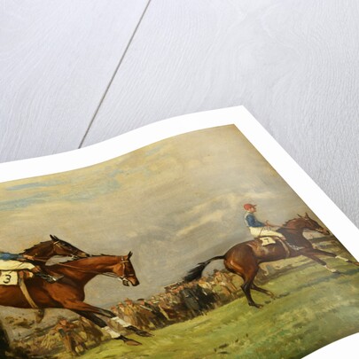 The Grand National Steeplechase: Really True and Forbia at Beecher's Brook by John Sanderson-Wells