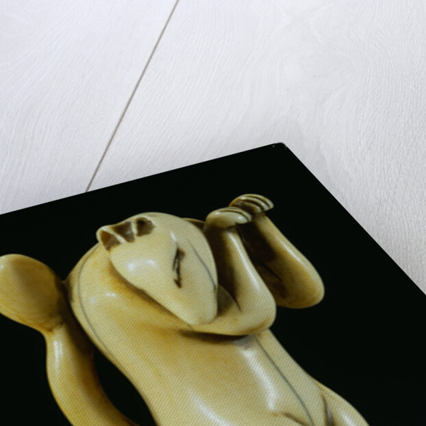 Ivory Netsuke of a Fox by Anonymous