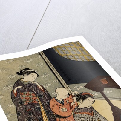 Night Rain on the Daisu by Harunobu