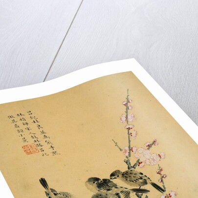 Plum Blossoms and Sparrows by Zhou Xianji