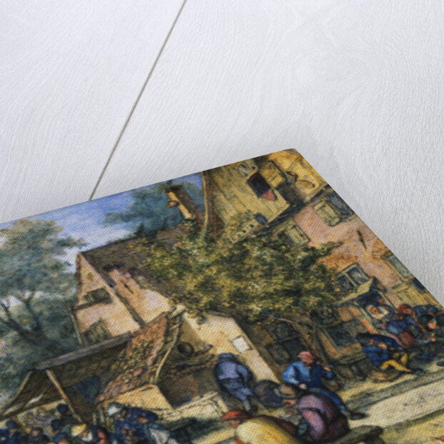 A Village Street with Skittle Players and Merrymakers by an Inn by Cornelis Dusart